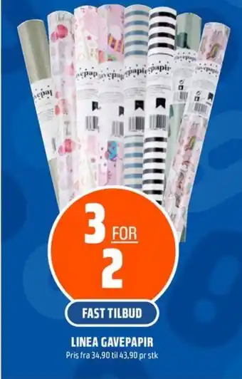 Coop Obs Linea gavepapir tilbud