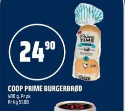 Coop Obs Coop prime burgerbrød tilbud