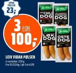Coop Obs Leiv vidar pølser tilbud