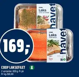 Coop Obs Coop laksefilet tilbud