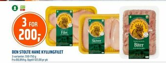 Coop Obs Den stolte hane kyllingfilet tilbud