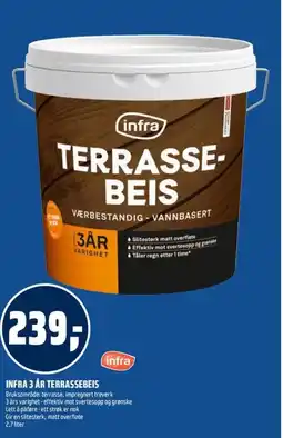 Coop Obs Infra 3 år terrassebeis tilbud