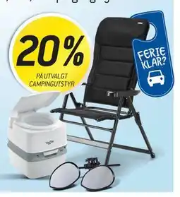 Thansen 20% PÅ UTVALGT CAMPINGUTSTYR tilbud