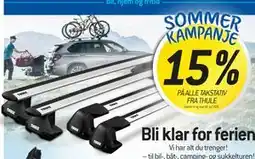 Thansen 15% PÅ ALLE TAKSTATIV FRA THULE tilbud