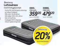 Thansen Luftmadrass med innebygd pumpe tilbud