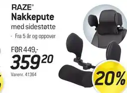 Thansen RAZE Nakkepute med sidestøtte tilbud
