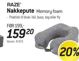 Thansen RAZE Nakkepute Memory foam tilbud