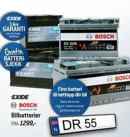 Thansen Bilbatterier tilbud