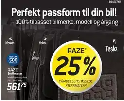 Thansen RAZE Stoffmatter tilbud