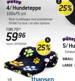 Thansen Hundeteppe tilbud