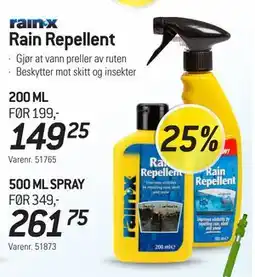 Thansen rain-x Rain Repellent tilbud