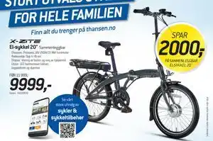 Thansen El-sykkel 20 Sammenleggbar tilbud