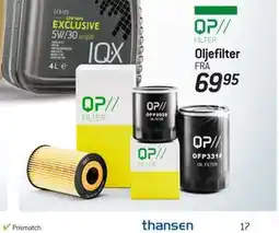 Thansen QP// Oljefilter tilbud