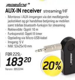 Thansen AUX-IN receiver tilbud