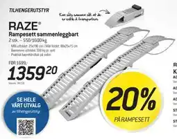 Thansen RAZE Rampesett sammenleggbart tilbud