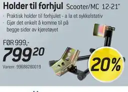 Thansen Holder til forhjul Scooter/MC 12-21 tilbud