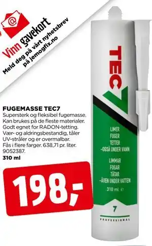 jem & fix FUGEMASSE TEC7 tilbud