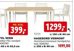 jem & fix HAGEBORD VERMONT tilbud