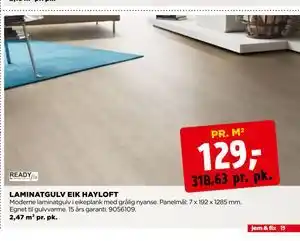 jem & fix LAMINATGULV EIK HAYLOFT tilbud
