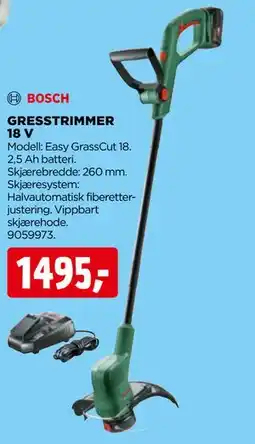 jem & fix GRESSTRIMMER 18 V tilbud