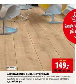 jem & fix LAMINATGULV BURLINGTON OAK tilbud