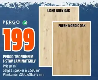 Coop Obs Pergo trondheim 1-stav laminatgulv tilbud