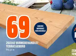Coop Obs 26x140 Varmebehandlet terrassebord tilbud