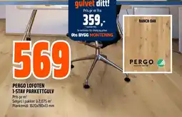 Coop Obs Pergo lofoten 1-stav parkettgulv tilbud