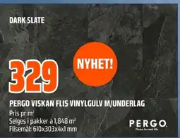 Coop Obs Pergo viskan flis vinylgulv m/underlag tilbud