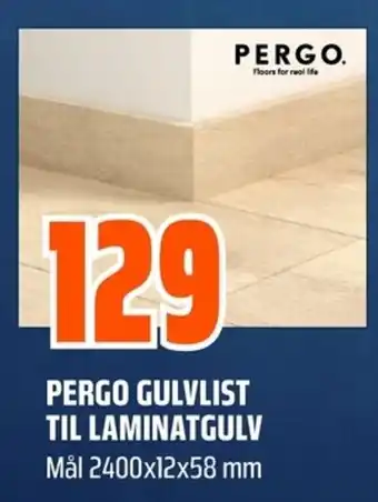 Coop Obs Pergo gulvlist til laminatgulv tilbud