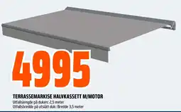 Coop Obs Terrassemarkise halvkassett m/motor tilbud