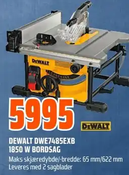 Coop Obs DEWALT DWE7485EXB 1850 w bordsag tilbud