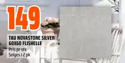 Coop Obs Tau novastone silver 60x60 flishelle tilbud