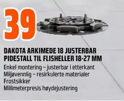 Coop Obs Dakota arkimede 18 justerbar pidestall til flisheller tilbud