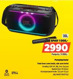 POWER JBL Partyhøyttaler Fest hvor som helst, når som helst tilbud