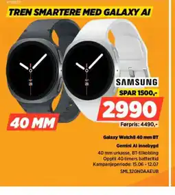 POWER SAMSUNG Galaxy Watch8.40 mm BT Gemini Al innebygd tilbud