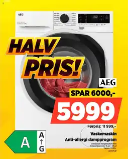 POWER AEG Vaskemaskin Anti-allergi dampprogram tilbud