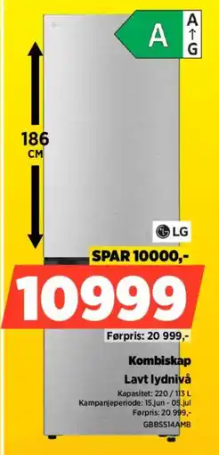 POWER LG Kombiskap Lavt lydnivå tilbud