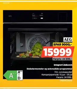 POWER AEG Integrert stekeovn Steketermometer og automatiske programmer tilbud