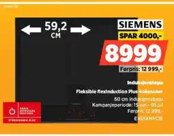 POWER SIEMENS Induksjonstopp Fleksible flexInduction Plus-kokesoner tilbud