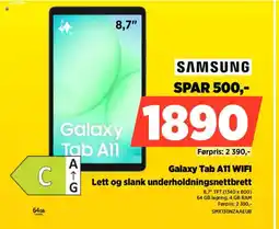 POWER Samsung galaxy tab a11 wifi lett og slank underholdningsnettbrett tilbud