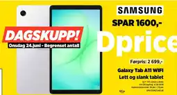 POWER Galaxy Tab A11 WIFI Lett og slank tablet tilbud