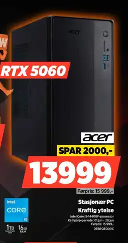 POWER Acer stasjonær pc kraftig ytelse tilbud
