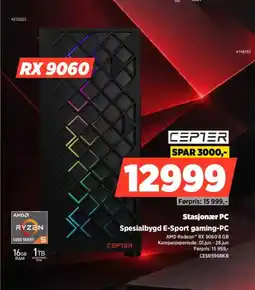 POWER CEPTER Stasjonær PC Spesialbygd E-Sport gaming-PC tilbud