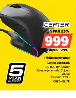 POWER Trådløs gamingmus Lett og superrask tilbud
