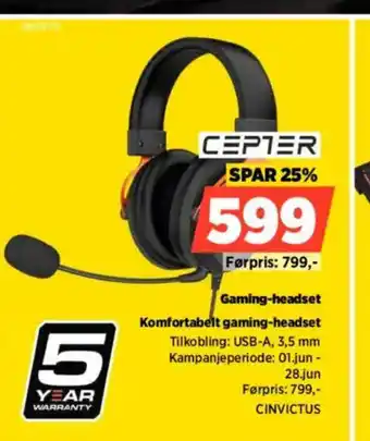 POWER Cepter gaming-headset komfortabelt gaming-headset tilbud