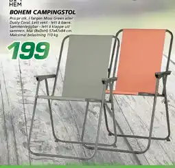 Coop Byggmix Bohem campingstol tilbud