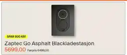 Elektroimportøren Zaptec Go Asphalt Blackladestasjon tilbud