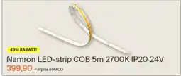 Elektroimportøren Namron LED-strip COB 5m 2700K IP20 24V tilbud