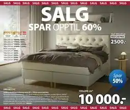JYSK DREAMZONE HEMLA kontinentalseng sand-91 + VOLA overmadrass tilbud
